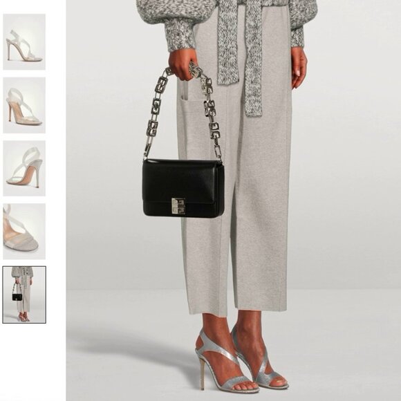 NEW Gianvito Rossi "Metropolis" 105 Glass Glitter Plexi Slingback Sandal Heels - Picture 2 of 16